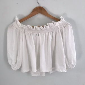 Comfy relaxed Off the shoulders crop top